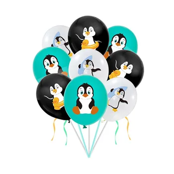 12db Rajzfilm Pingvin Lufi Pingvin Állat Latex Lufi Gyerekeknek, Születésnapi babaváró Party Dekoráció Gyerekek Játék, Ajándék