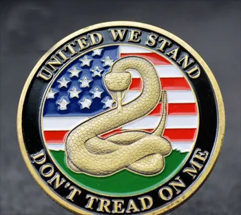 1776 Amerikai Kígyó Liberty Bell Érmet Emlékérme Ajándék Gyűjtemény Valuta Katonai Jelvény
