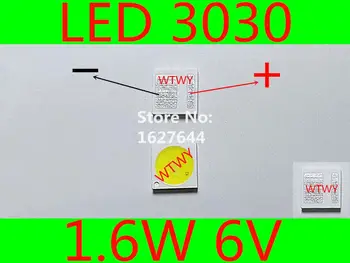 200pcs AOT LED 3030 LED TV Háttérvilágítás Nagy Teljesítmény 1,6 W 6V 100LM LED Háttérvilágítás hideg fehér LED LCD TV Háttérvilágítás Alkalmazás