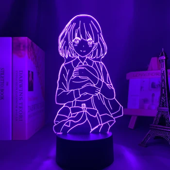 3d Led Anime Saekano, Hogyan Kell Emelni Egy Unalmas Barátnője Hálószoba Decor Éjszakai Fény Gyerekek Brithday Ajándék Manga Táblázat 3d Lámpa