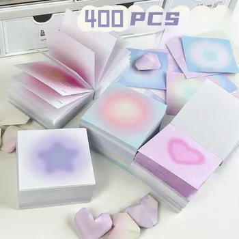 400pcs Gradiens 3D Szerelem anyag Kézzel készített papír Origami memo pad Vastag Papírt Tér Rose-Szeres Papír írószer