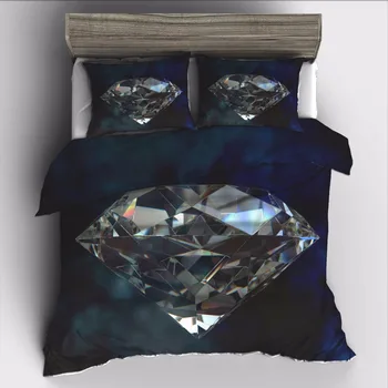 AHSNME Luxus Nagy Gyémánt ágyneműgarnitúra Nagy felbontású Nyomtatás Takaró Fedél RU AU EU MINKET Király Queen Size Piaci jogo de cama
