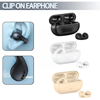 B26 Vezeték nélküli Bluetooth Fejhallgató Levegő Vezetés Fül TWS Hosszú Sport Élet Klip In-ear Akkumulátor Fülhallgató I8Y4