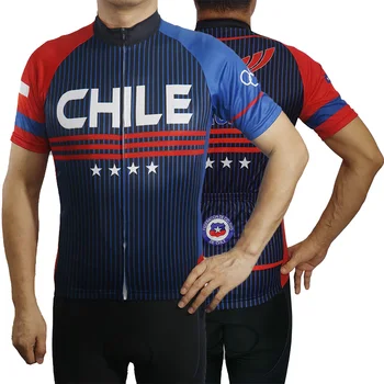 Chile Jersey Kerékpáros Rövid Ujjú Út Ruhát Motocross Ing MTB Kerékpár Kabát Sok Mászás Felső Outwear Viselnek Egyenruhát Futó