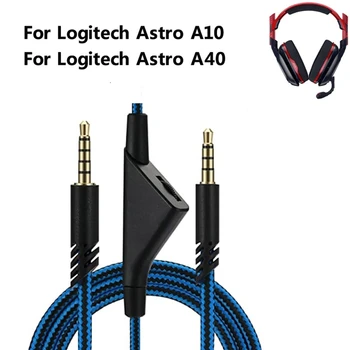 Csere Fonott Fülhallgató kábele, az A10-A40-Gaming Headset Vezeték In-line hangerőszabályzó Kerék Fejhallgató Kábel