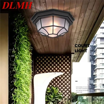 DLMH Európai Stílusú Mennyezeti Lámpa, Kültéri Modern LED Lámpa Vízálló Haza Folyosó Dekoráció