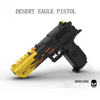 Egyetlen Lövés Desert Eagle Pisztoly építőkövei Lehet Lőni MOC Fegyver Modell DIY Tégla Meghatározott Játékok Gyerekeknek, Karácsonyi Ajándékok,