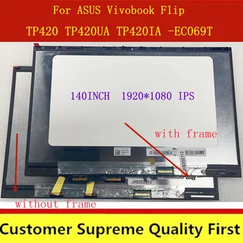 eredeti új 14inch Az ASUS Vivobook Flip TP420 TP420UA TP420IA -EC069T lcd Kijelző, Touch Digitalizáló A Front Üveg
