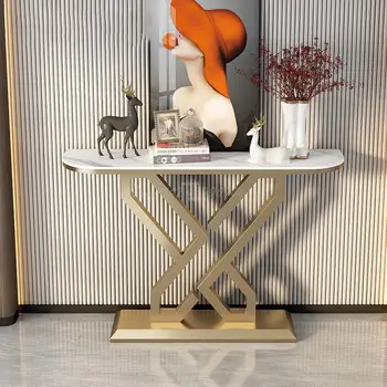 Európai Fény Luxus Lap Bejárat Konzol Asztal Kreatív Nappali Szekrények Otthon Bútor Modern Folyosó Konzol Asztal