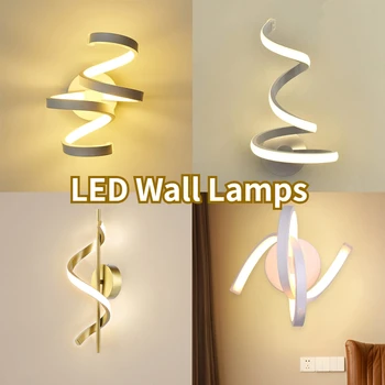 Fali Lámpa Modern Spirál LED Fali Lámpa Haza Éjjeli Folyosón Világítás Hálószoba, Nappali, Lépcső, Dekoratív Lámpa
