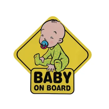Figyelmeztető BABY ON BOARD Autó Matricák Ablak Lökhárító Dekor Matrica, Aranyos Fiú, Autók Külső Tartozékok Vinyl Matricák