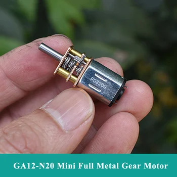 GA12-N20 Mini 12mm Full Metal Gear Motor DC 5V 6V 72RPM-86RPM Lassú, Nagy Nyomaték Csökkentés Motor DIY Hobbi Robot Okos Autó
