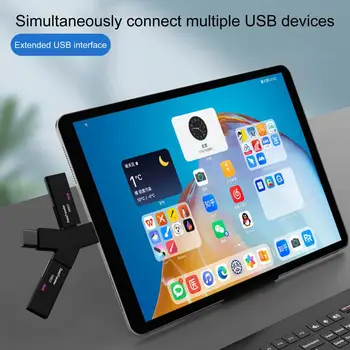 Könnyű Hordozhatóság Kis Wireless 3 az 1-ben USB 3.0 HUB Adapter Nagy szilárdságú Adatok Hub Plug And Play Számítógép Tartozékok