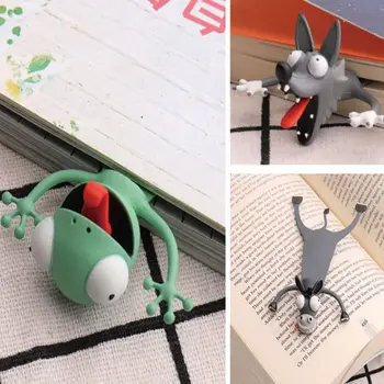 Könyvjelző a Gyermekek 3D Állat-Sztereó Rajzfilm Jelölő PVC Könyvjelzők Óceán Sorozat Pecsét Polip Macska Panda Shiba Inu Papíráru