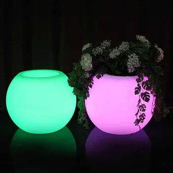 Labda Alakú Virág Cserépben Kerti lámpa a Töltés Távirányító RGBW LED Világít Bonsai Zamatos Otthon Kert Hivatal Esküvői Dekoráció