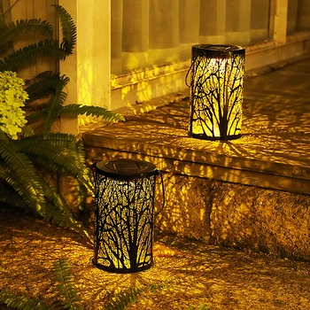 LED Solar Kovácsoltvas Üreges Dekoratív Lámpa Kültéri Udvaron Vízálló Napelemes Lámpa Lámpa Kert Kerti Táj, Lámpák