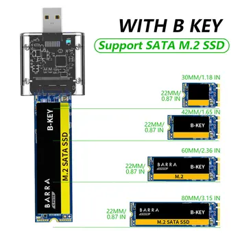 M2 SSD Esetében M. 2 USB3.0 Gen 1 5Gbps nagysebességű SSD Burkolat SATA-M. 2 NGFF