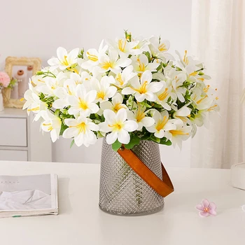 Mesterséges Lily Nárcisz, Valamint OrchidFlower Haza Kijelző Esküvői Dekoráció, Fotózás, Kellékek Diy Csokor Virágot