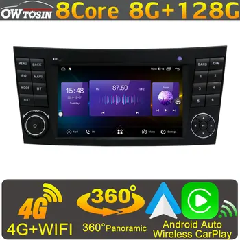 Owtosin 8G+128G Android 11 Autós DVD-Rádió fejegység Képernyőn A Mercedes-Benz CLS Osztály C219 W463 W211 2003-2010 Audio DSP CarPlay