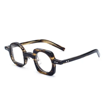 Retro Kézzel-Acetát Szemüveg Kerek Négyzet Alakú Keret A Férfiak Optikai Szemüveg Receptem Vintage Szemüveg Nők Látvány
