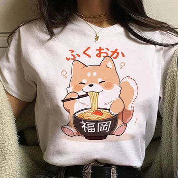 Shiba Inu Tee női streetwear Japán tshirt női grafikus manga harajuku ruhák