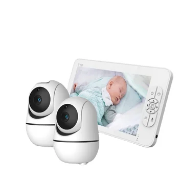 SM70PTZ-2 Dual kamera baba eletronica com videó visão noturna bébi kamera sírnak a babák újszülött monitores térfigyelő kamerák bebe