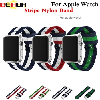 Sport Szőtt Nylon Heveder Apple Nézni zenekar 42mm 38mm karkötőt iwatch sorozat 1/2/3 /4 watchband 40mm 44mm kiegészítő Szíj