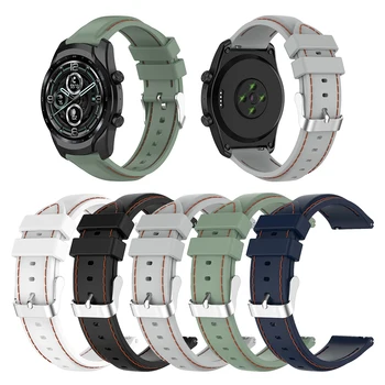 Vigyázz Zenekar Külső Dekoráció Alkatrészek 22mm Szilikon Sáv a Ticwatch Pro 3/Ticwatch Pro 3 LTE Puha Sport Watchband