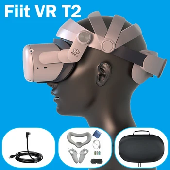 Összevág VR T2 Halo Heveder az Oculus Quest 2 Pánt VR Teljes Készlet Komfort Javítása Lemez Védő burkolata Quest2 VR Tartozékok