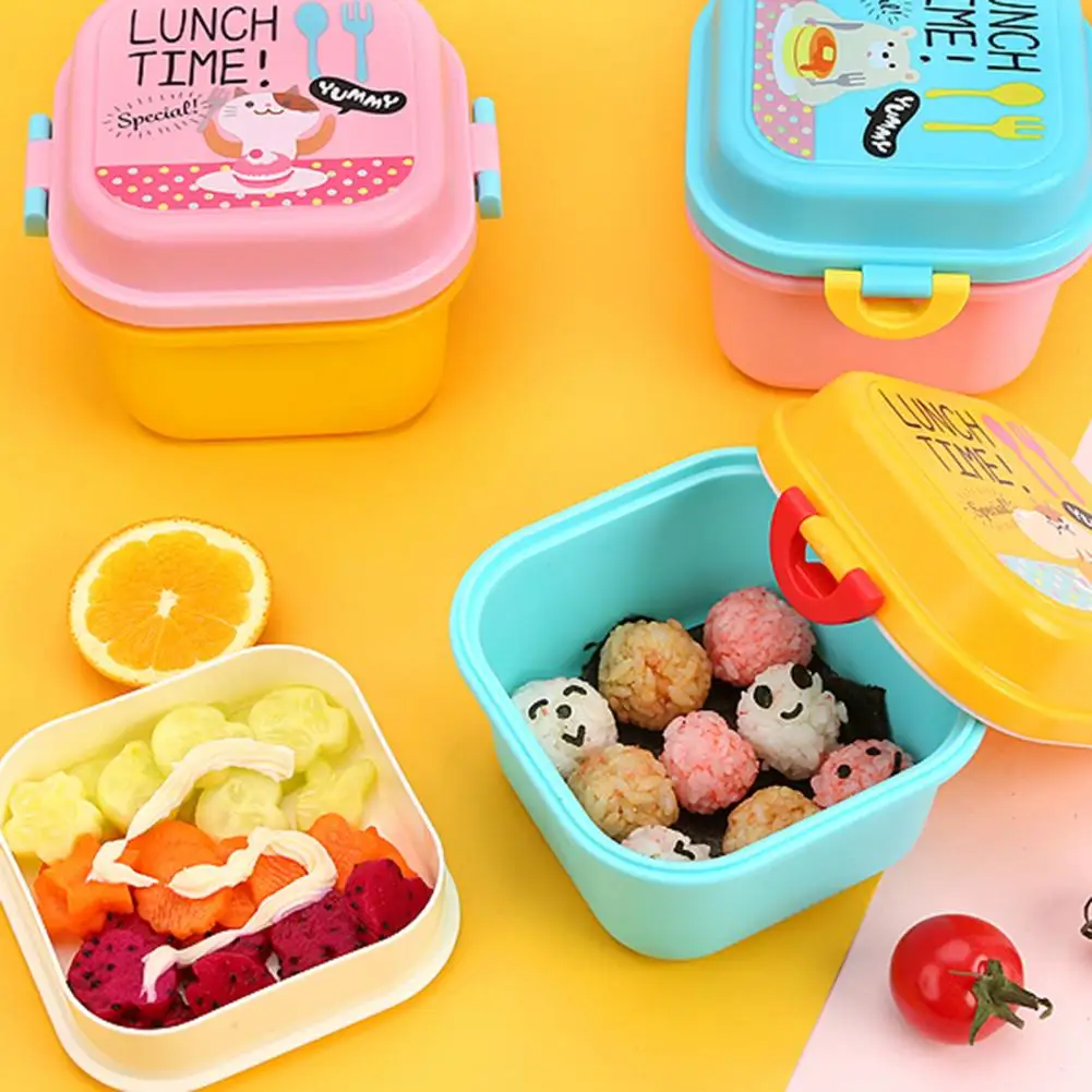 Uzsonnás Doboz, Nagy Kapacitású Élelmiszer, Gyümölcs Konténer Hordozható Gyermekek Rajzfilm Bento Box Piknik Snack Doboz Mikrohullámú Sütő Tároló